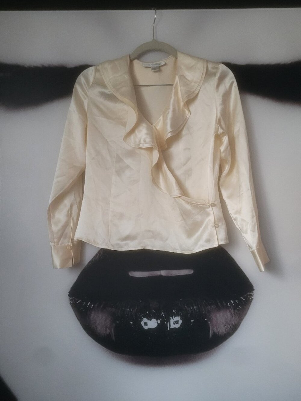 100% silk wrap poet's blouse
